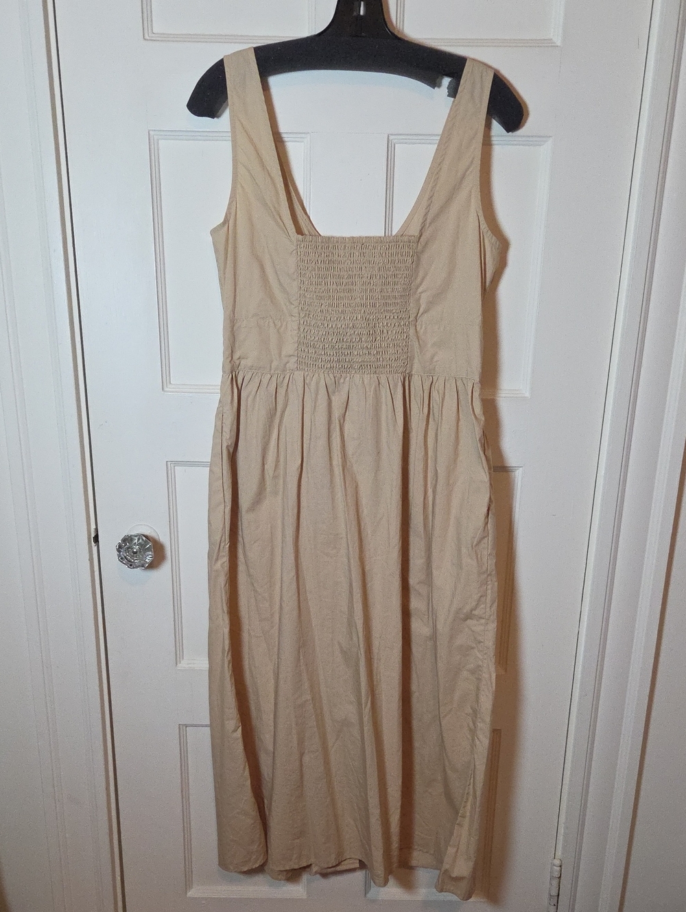 J.Crew Sleeveless Button-Front Cotton Poplin Midi Dress In Beachwood Size 8 - Picture 13 of 16